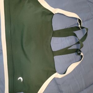 ZYIA Active Green and White Sports Bra